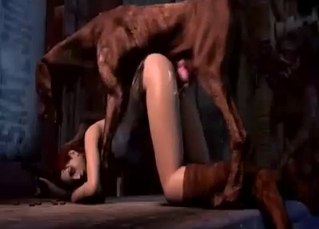 Filthy 3d beast nailed a slender cutie