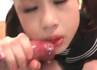 Animal dicks sucked by a slutty Asian zoophile
