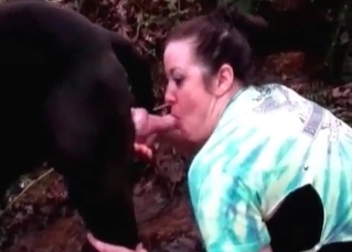 Doggy gets stimulated outdoors